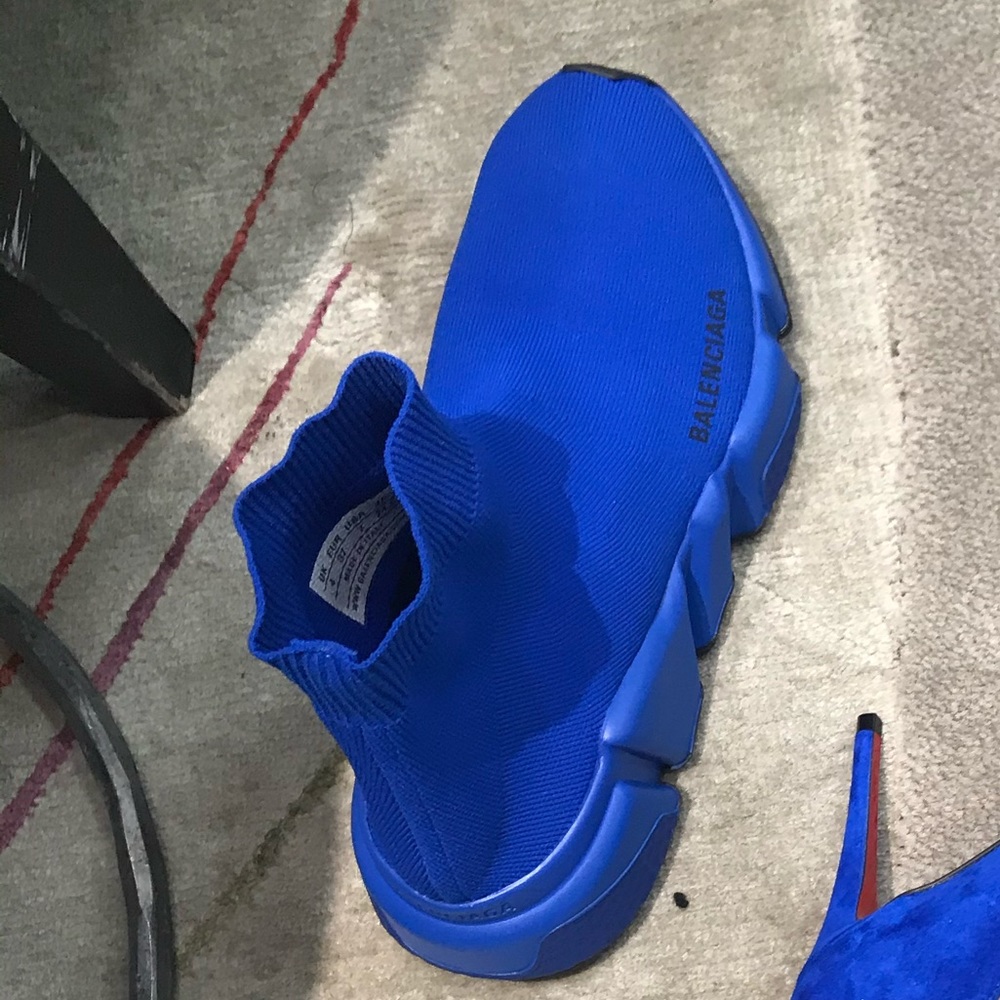 Balenciaga electric blue sock sneakers new
